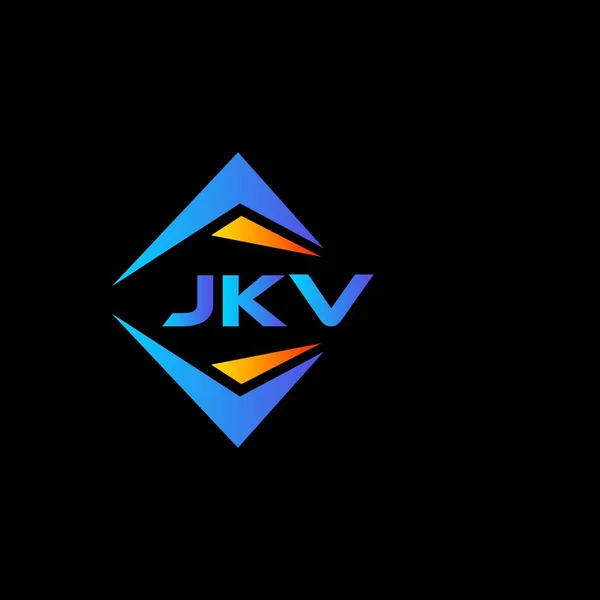 Jkv Technologie Abstraite Logo Design Sur Fond Noir Jkv Initiales — Image vectorielle