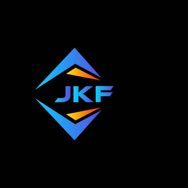 Jkf Technologie Abstraite Logo Design Sur Fond Noir Jkf Initiales — Image vectorielle