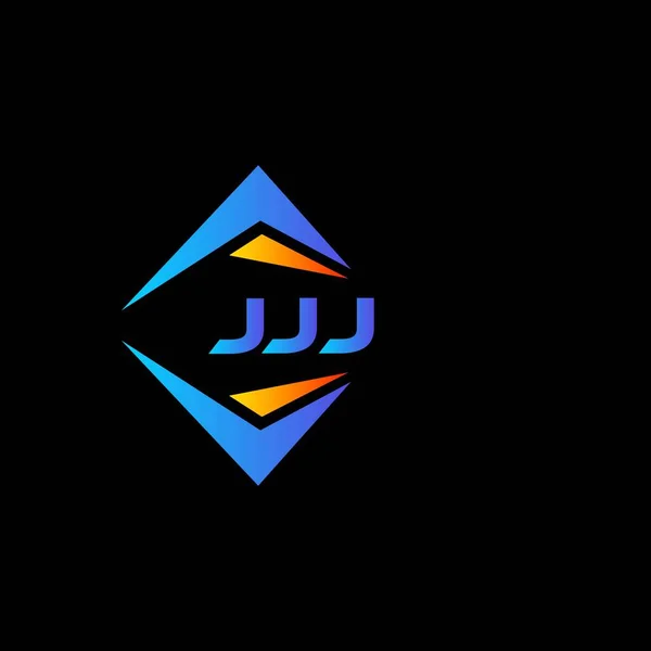 Diseño Logotipo Tecnología Abstracta Jjj Sobre Fondo Negro Jjj Iniciales — Vector de stock