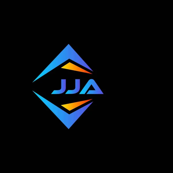 Jja基于黑色背景的抽象技术标识设计 Jja创意首字母标识概念 — 图库矢量图片