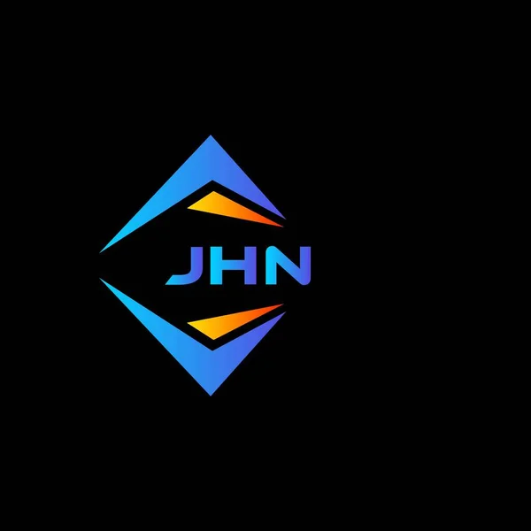 Jhn Абстрактний Дизайн Логотипу Технології Чорному Тлі Jhn Креативні Ініціали — стоковий вектор