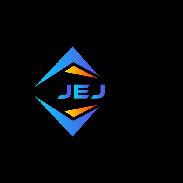 Diseño Logotipo Tecnología Abstracta Jej Sobre Fondo Negro Jej Iniciales — Vector de stock