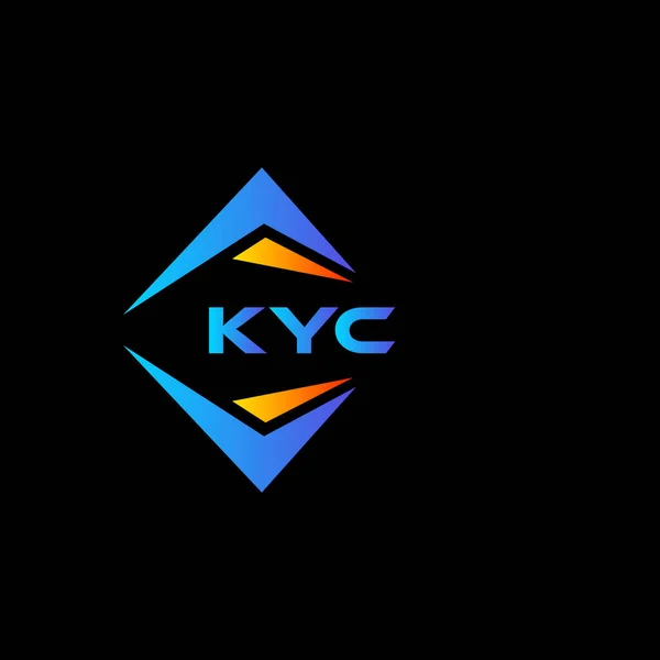 Diseño Del Logotipo Tecnología Abstracta Kyc Sobre Fondo Negro Kyc Ilustración De Stock