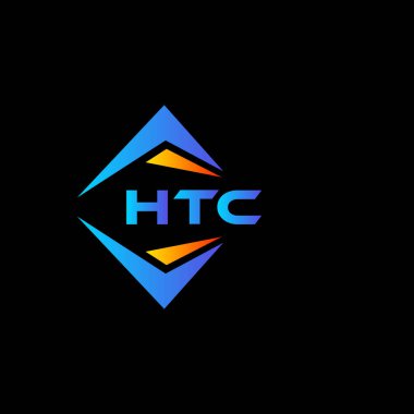 Siyah arka planda HTC soyut teknoloji logosu tasarımı. HTC yaratıcı harflerin baş harfleri logo kavramı.