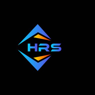 HRS 'nin soyut teknoloji logosu Kara arka planda tasarlandı. HRS yaratıcı harflerin baş harfleri logo kavramı.