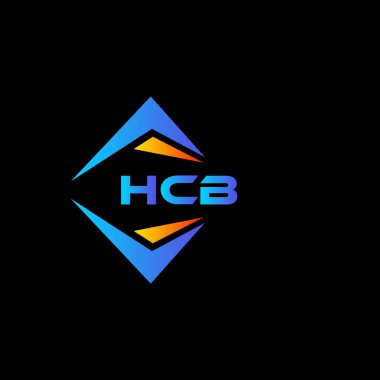 Kara fon üzerinde HCB soyut teknoloji logosu tasarımı. HCB yaratıcı harflerin baş harfleri logo kavramı.