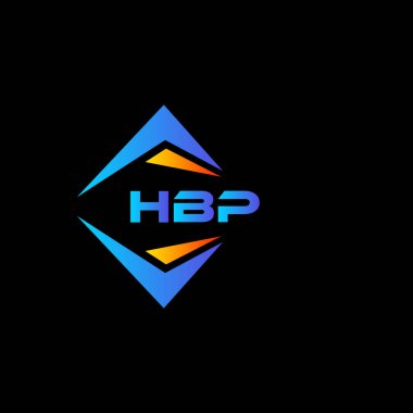 Kara zemin üzerinde HBP 'nin soyut teknoloji logosu tasarımı. HBP yaratıcı harflerin baş harfleri logo kavramı.