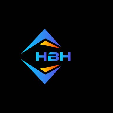 Kara zemin üzerinde HBH 'nin soyut teknoloji logosu tasarımı. HBH yaratıcı harflerin baş harfleri logo kavramı.