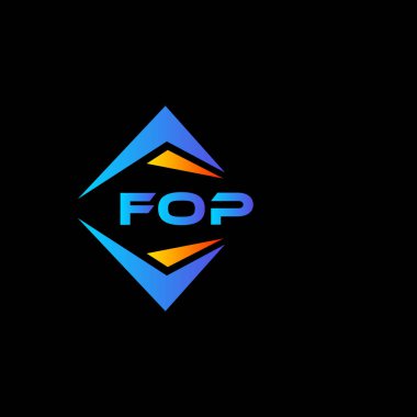 FOP soyut teknoloji logosu tasarımıdır. FOP yaratıcı harflerin baş harfleri logo kavramı.