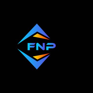 FNP soyut teknoloji logosu tasarımıdır. FNP yaratıcı harf logosu kavramı.