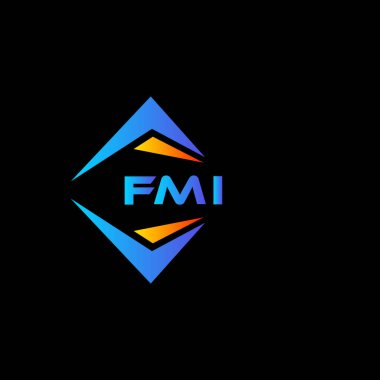 FMI soyut teknoloji logosu tasarımıdır. FMI yaratıcı harf logosu kavramı.