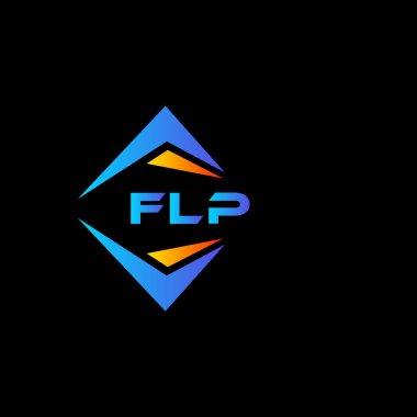 FLP soyut teknoloji logosu tasarımıdır. FLP yaratıcı harf logosu kavramı.