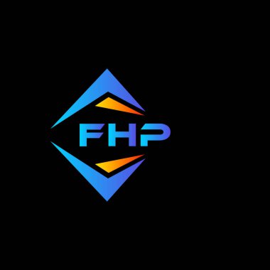 Beyaz arka planda FHP soyut teknoloji logosu tasarımı. FHP yaratıcı harflerin baş harfleri logo kavramı.