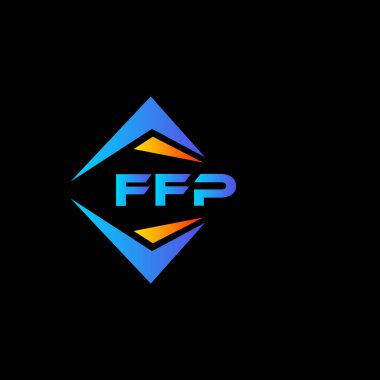 Beyaz arka planda FFP soyut teknoloji logosu tasarımı. FFP yaratıcı harflerin baş harfleri logo kavramı.