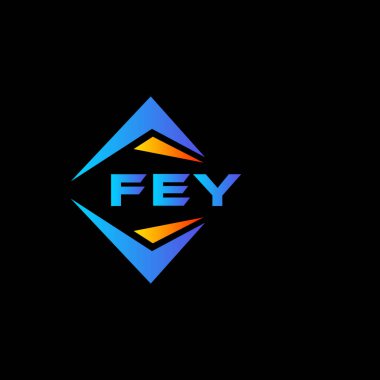 Beyaz arka planda FEY soyut teknoloji logo tasarımı. FEY yaratıcı harflerin baş harfleri logo kavramı.