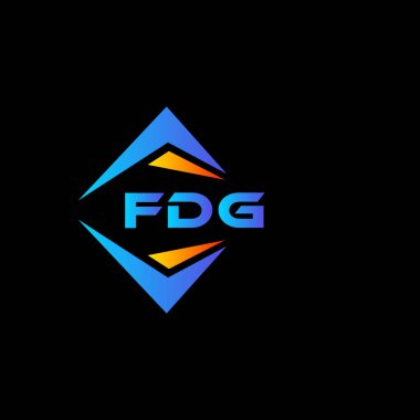 Beyaz arka planda FDG soyut teknoloji logosu tasarımı. FDG yaratıcı harflerin baş harfleri logo kavramı.