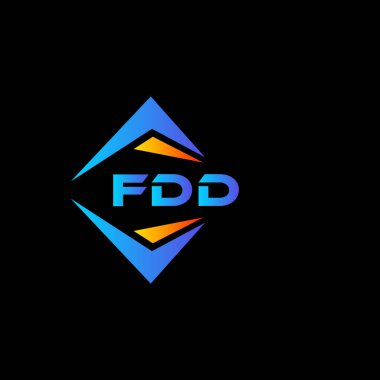 Beyaz arka planda FDD soyut teknoloji logosu tasarımı. FDD yaratıcı harflerin baş harfleri logo kavramı.