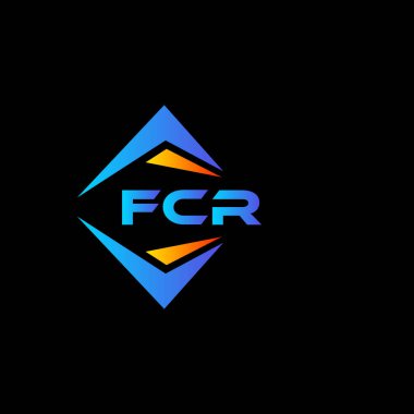 Beyaz arka planda FCR soyut teknoloji logosu tasarımı. FCR yaratıcı harf logosu kavramı.