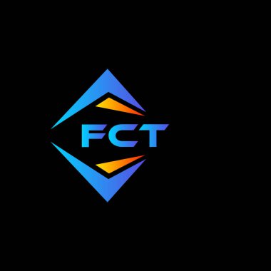 Beyaz arka planda FCT soyut teknoloji logo tasarımı. FCT yaratıcı harflerin baş harfleri logo kavramı.