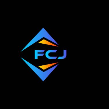 Beyaz arka planda FCJ soyut teknoloji logosu tasarımı. FCJ yaratıcı harflerin baş harfleri logo kavramı.