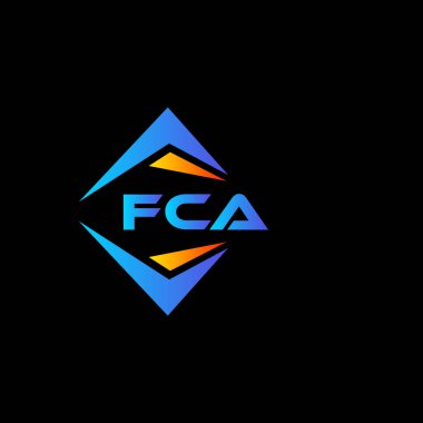 Beyaz arka planda FCA soyut teknoloji logosu tasarımı. FCA yaratıcı harflerin baş harfleri logo kavramı.