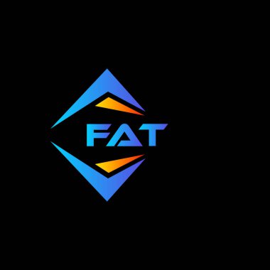 Beyaz arka planda FAT soyut teknoloji logosu tasarımı. FAT yaratıcı harfler harf logosu kavramı.