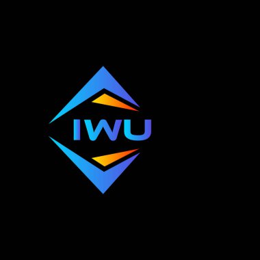 Beyaz arka planda IWU soyut teknoloji logosu tasarımı. IWU yaratıcı harflerin baş harfleri logo kavramı.