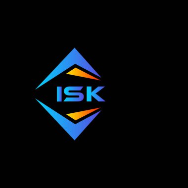 Beyaz arka planda ISK soyut teknoloji logosu tasarımı. ISK yaratıcı harflerin baş harfleri logo kavramı.
