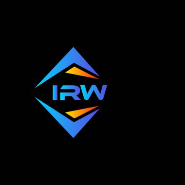 Beyaz arka planda IRW soyut teknoloji logosu tasarımı. IRW yaratıcı harflerin baş harfleri logo kavramı.