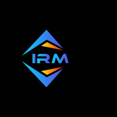 IRM, beyaz arka planda soyut teknoloji logosu tasarımı. IRM yaratıcı harflerin baş harfleri logo kavramı.
