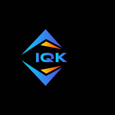 Beyaz arka planda IQK soyut teknoloji logosu tasarımı. IQK yaratıcı harflerin baş harfleri logo kavramı.