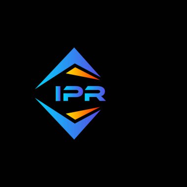 Beyaz arka planda IPR soyut teknoloji logosu tasarımı. IPR yaratıcı harflerin baş harfleri logo kavramı.