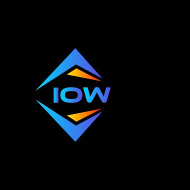 Beyaz arka planda IOW soyut teknoloji logosu tasarımı. IOW yaratıcı harflerin baş harfleri logo kavramı.
