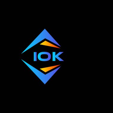 Beyaz arka planda IOK soyut teknoloji logosu tasarımı. Tamam, yaratıcı harflerin baş harfleri logo kavramı.