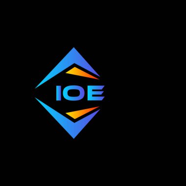 Beyaz arka planda IOE soyut teknoloji logosu tasarımı. IOE yaratıcı harflerin baş harfleri logo kavramı.