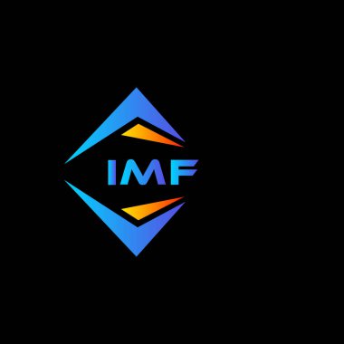 Beyaz arka planda IMF soyut teknoloji logosu tasarımı. IMF yaratıcı harflerin baş harfleri logo kavramı.