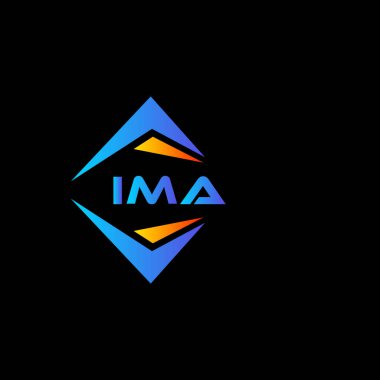 IMA soyut teknoloji logo tasarımı beyaz arka planda. IMA yaratıcı harf logosu kavramı.
