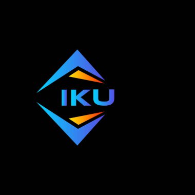 Beyaz arka planda IKU soyut teknoloji logosu tasarımı. IKU yaratıcı harflerin baş harfleri logo kavramı.