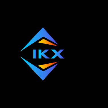 Beyaz arka planda IKX soyut teknoloji logosu tasarımı. IKX yaratıcı harflerin baş harfleri logo kavramı.