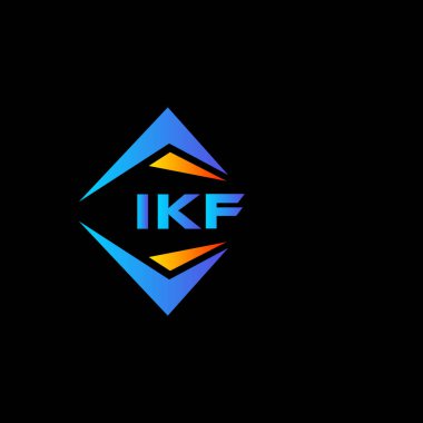 Beyaz arka planda IKF soyut teknoloji logosu tasarımı. IKF yaratıcı harflerin baş harfleri logo kavramı.
