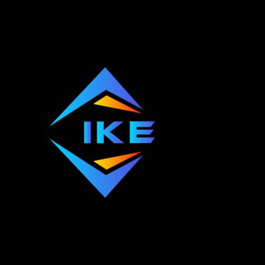 Beyaz arka planda IKE soyut teknoloji logo tasarımı. IKE yaratıcı harflerin baş harfleri logo kavramı.