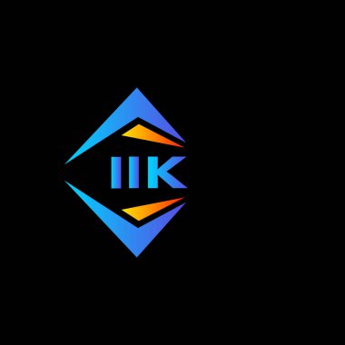 Beyaz arka planda IIK soyut teknoloji logosu tasarımı. IIK yaratıcı harflerin baş harfleri logo kavramı.