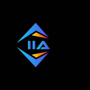 Beyaz arka planda IIA soyut teknoloji logosu tasarımı. IIA yaratıcı harf logosu kavramı.