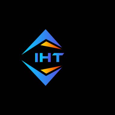 Beyaz arka planda IHT soyut teknoloji logosu tasarımı. IHT yaratıcı harf logosu kavramı.