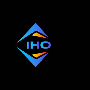 Beyaz arka planda IHO soyut teknoloji logosu tasarımı. IHO yaratıcı harflerin baş harfleri logo kavramı.