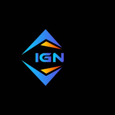 Beyaz arka planda IGN soyut teknoloji logosu tasarımı. IGN yaratıcı harf logosu kavramı.