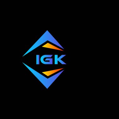 Beyaz arka planda IGK soyut teknoloji logosu tasarımı. IGK yaratıcı harflerin baş harfleri logo kavramı.