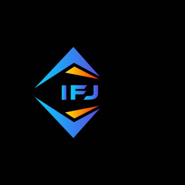 Beyaz arka planda IFJ soyut teknoloji logosu tasarımı. IFJ yaratıcı harflerin baş harfleri logo kavramı.