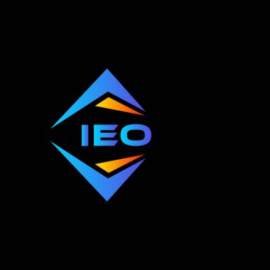 Beyaz arka planda IEO soyut teknoloji logosu tasarımı. IEO yaratıcı harflerin baş harfleri logo kavramı.