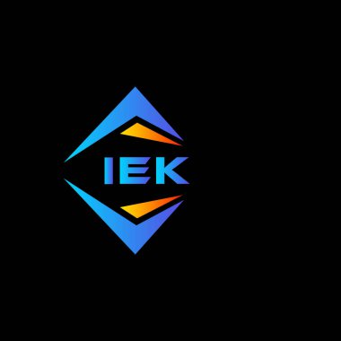 Beyaz arka planda IEK soyut teknoloji logosu tasarımı. IEK yaratıcı harflerin baş harfleri logo kavramı.